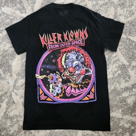 killer klowns Other - Killer Klowns from Outer Space Black Graphic Tee T-Shirt Men's Small S Horror